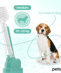 Alternative view of 2db pótfej Petsie kutyafogkeféhez (M méret 10-20kg)