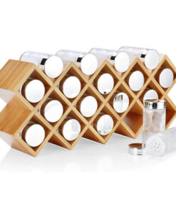 18 részes bambusz fűszertartó állvány