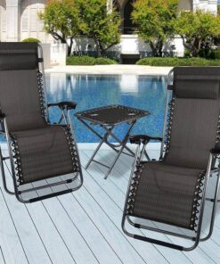 Alternative view of 2 db zéró gravitáció kerti szék asztallal