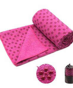 Alternative view of Csúszásgátlós jógatörölköző ajándék táskával-pink