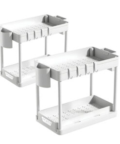 Konyhai rendszerező állvány, 2db, fehér