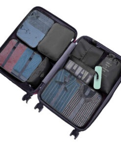 Bőröndrendszerező szett 8 darabos, fekete