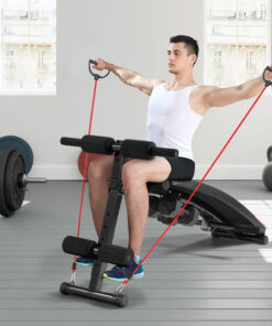 Alternative view of Haspad gumikötéllel és súlyzóval