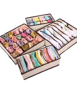 4 részes tárolódoboz szett-bézs