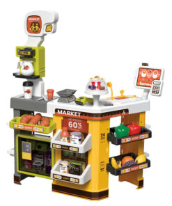 Játék szupermarket sárga, 65 részes