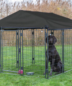 Alternative view of Kültéri fém kutyakennel UV álló szövettetővel