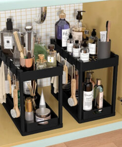 Alternative view of Mosogató alá helyezhető 2 szintes rendszerező állvány 2db, fekete