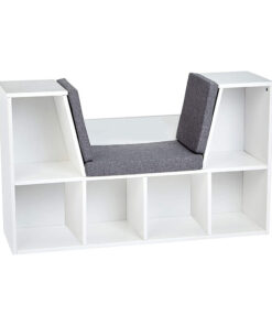 Tárolópolc ülőhellyel, párnával