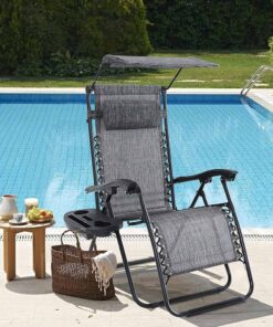 Alternative view of Zéró gravitáció szék napellenzővel és pohártartóval 2 db, több színben-szürke