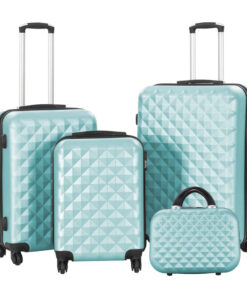 Utazóbőrönd szett kozmetikai táskával, több színben-mentazöld