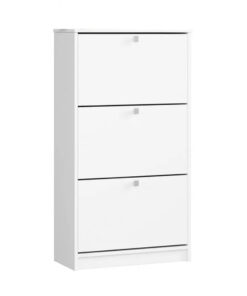 Cipős szekrény 3 részes, fehér színben