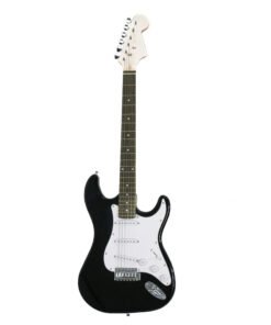 Elektromos gitár szett kezdőknek, ajándék erősítővel-fekete